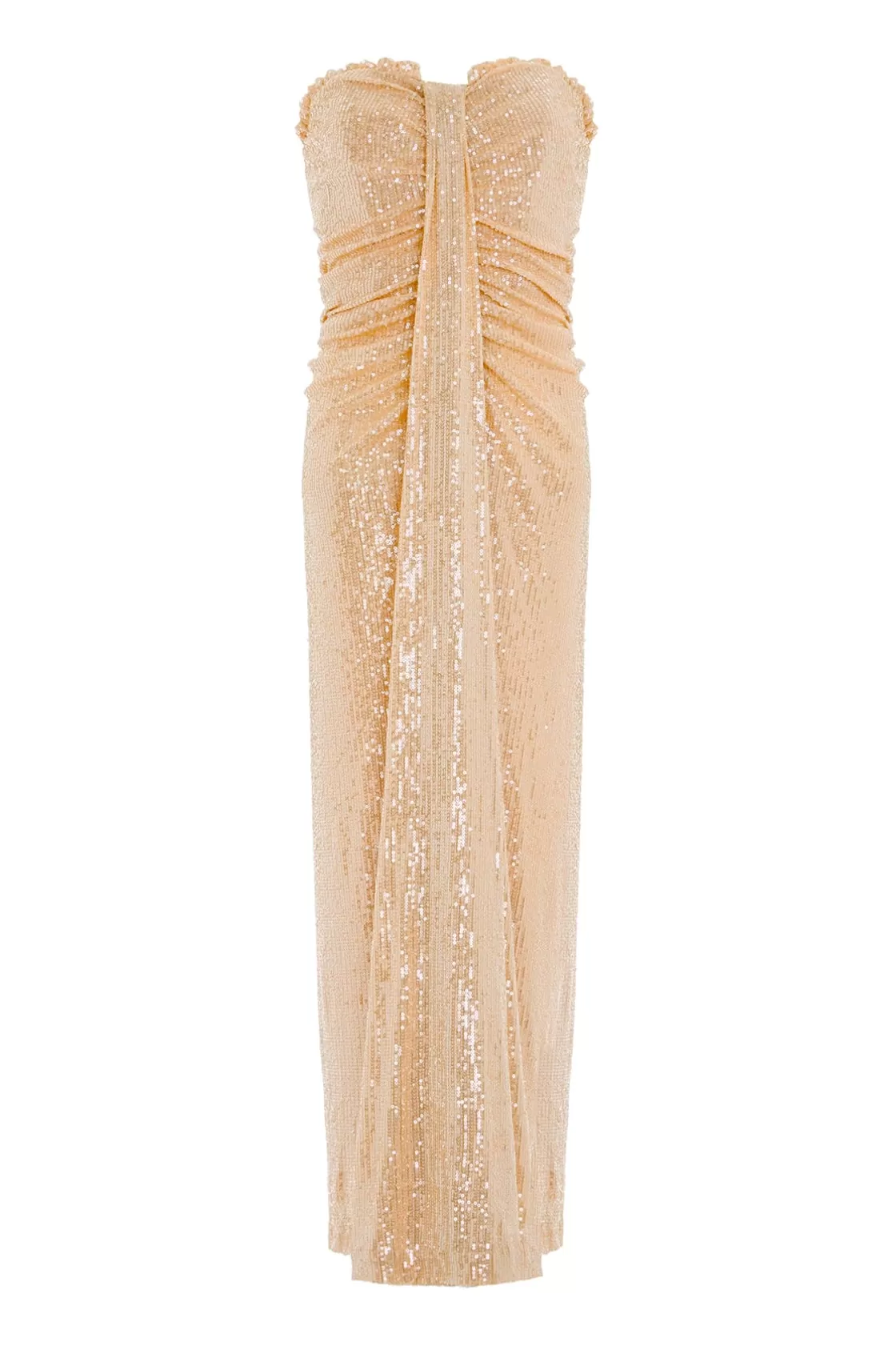 Needle & Thread Ozdobne Sukienki | Sukienki-Amora Strapless Ankle Gown Gold