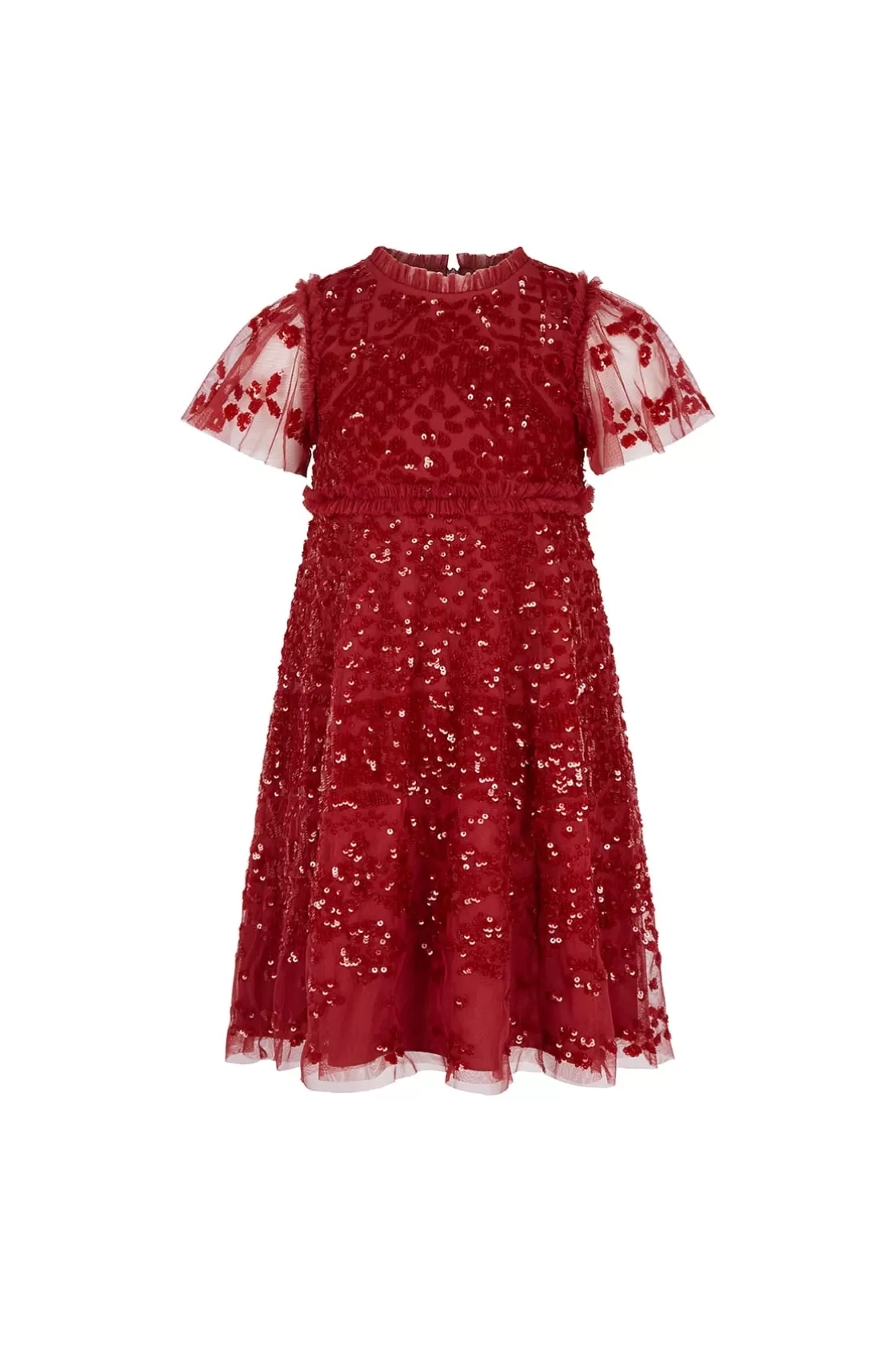 Needle & Thread Mamusia I Ja | Kids Embellished Dresses-Aurora Kids Dress Red