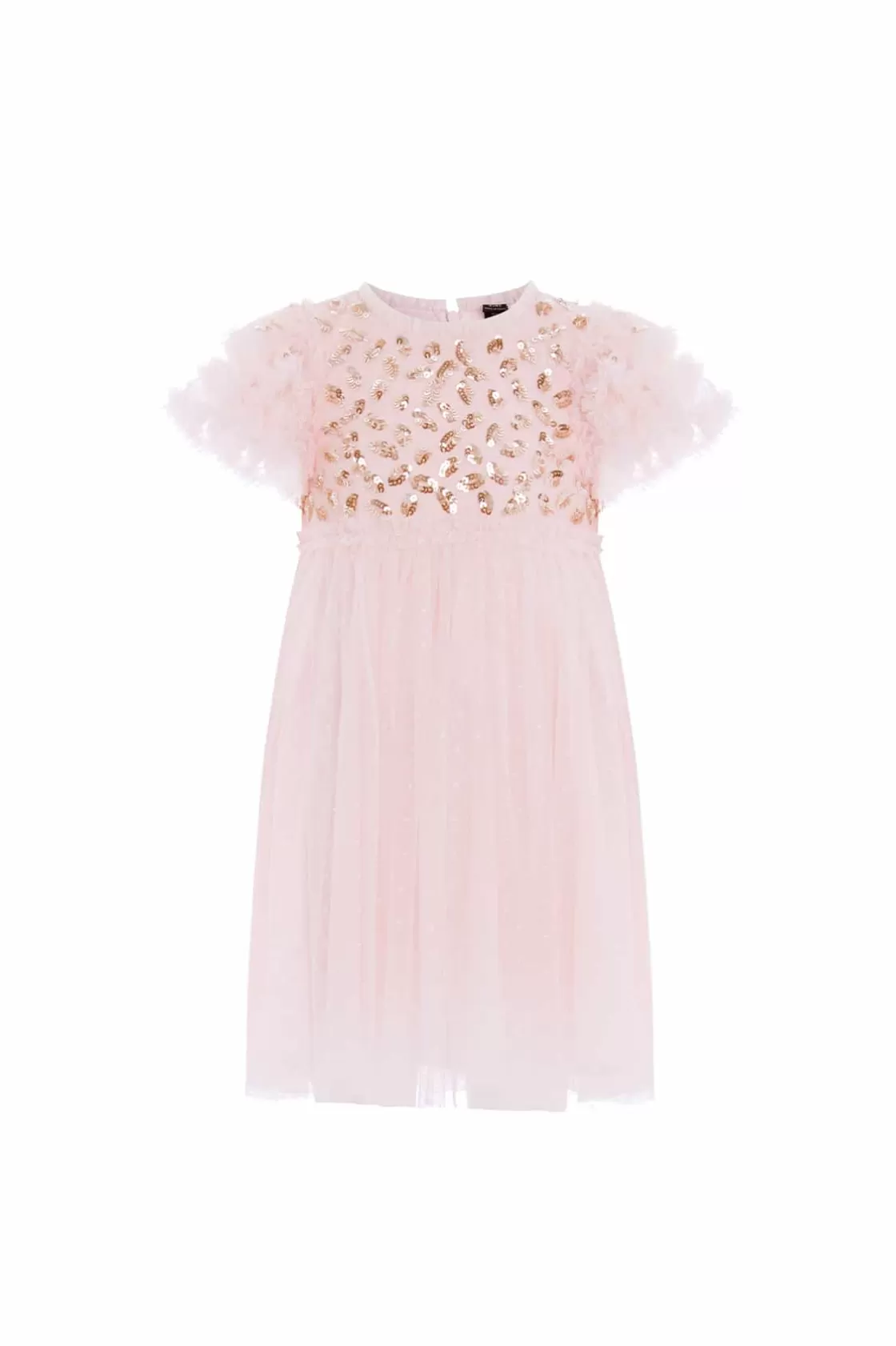 Needle & Thread Dziewczyna Z Kwiatami | Dziewczyna Z Kwiatami-Autumn Leaves Bodice Kids Dress Pink