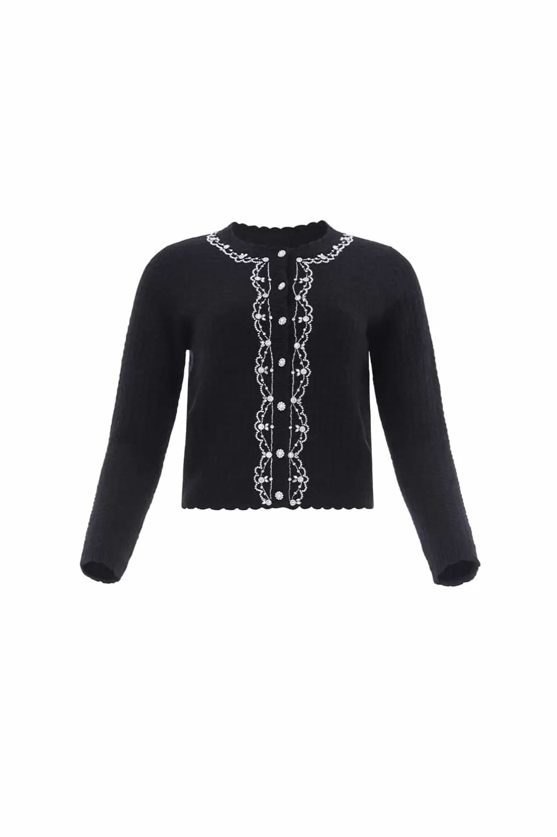 Needle & Thread Odzież Damska -Crystal Border Short Cardigan Black