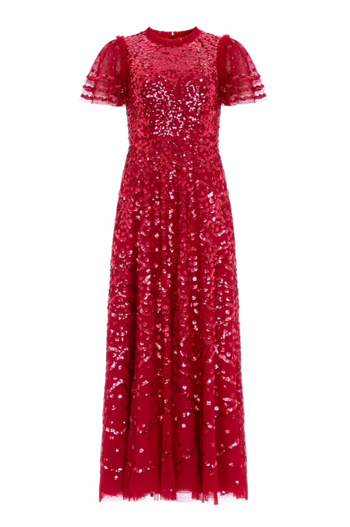 Needle & Thread Plus Size | Suknie Wieczorowe-Deco Dot Ankle Gown Red