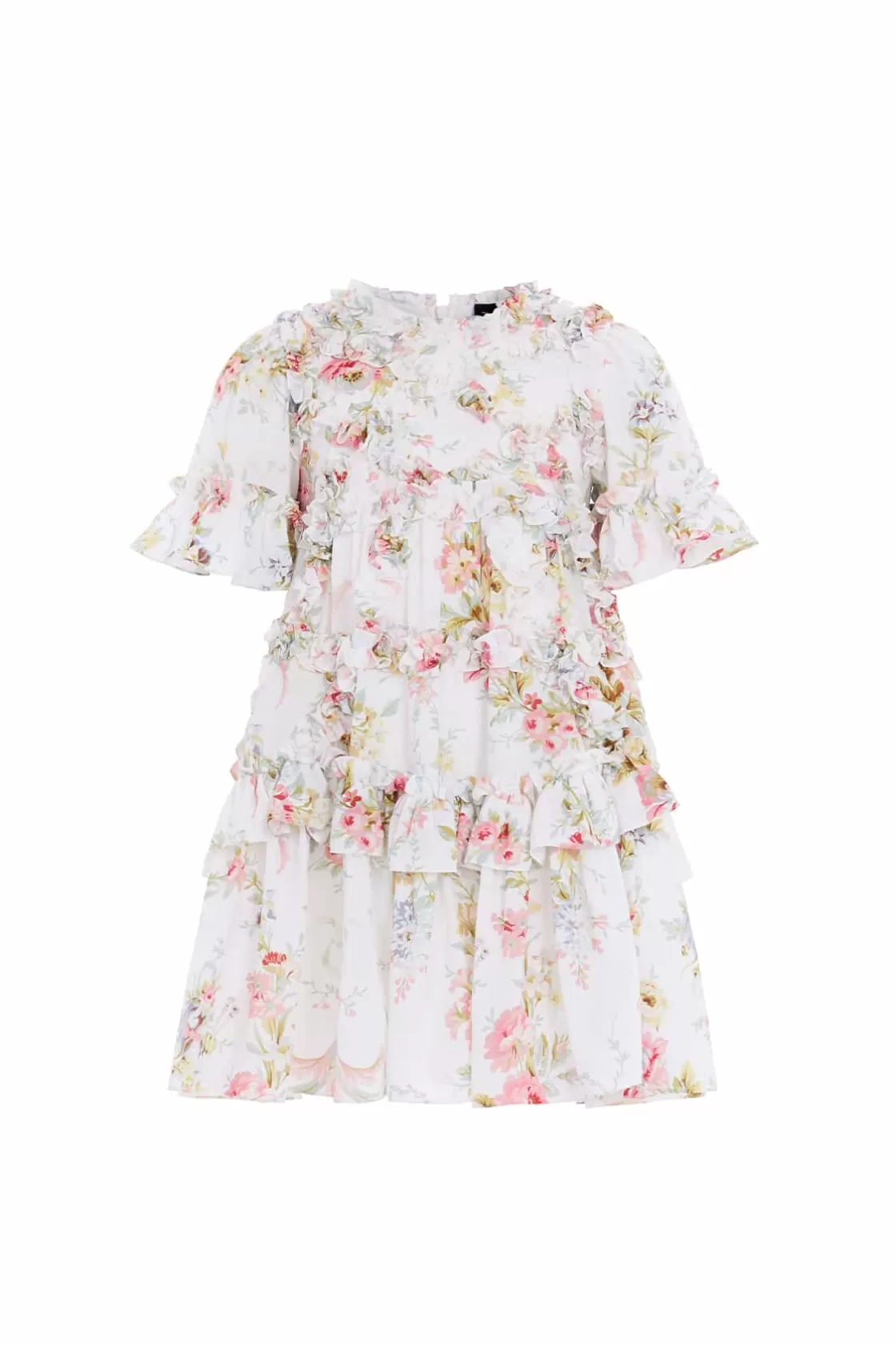 Needle & Thread Kids Printed Dresses | Kids Responsibly Sourced-Enchanted Garden Alice Crepe Kids Dress Multi