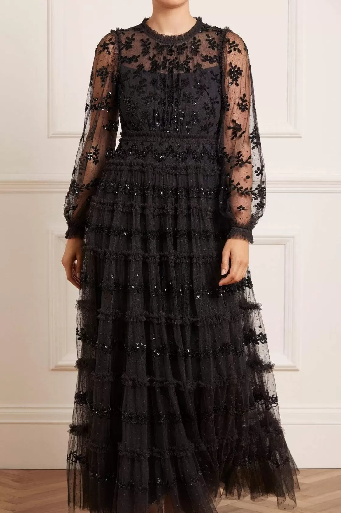 Needle & Thread Sukienki-Eve Sequin Gown Black