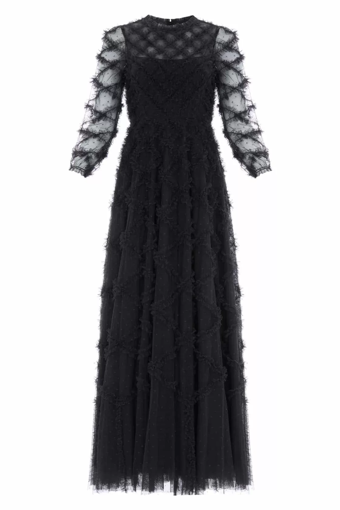 Needle & Thread Sukienki-Evelyn Long Sleeve Gown Black