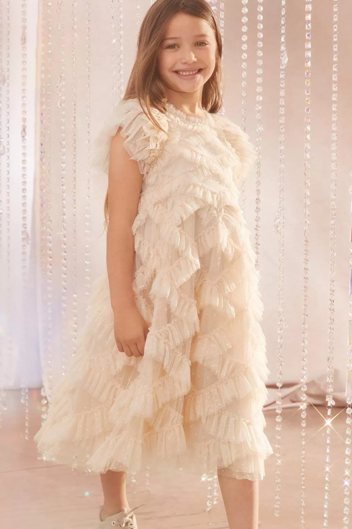 Needle & Thread Mamusia I Ja | Dziewczyna Z Kwiatami-Genevieve Kids Dress Champagne