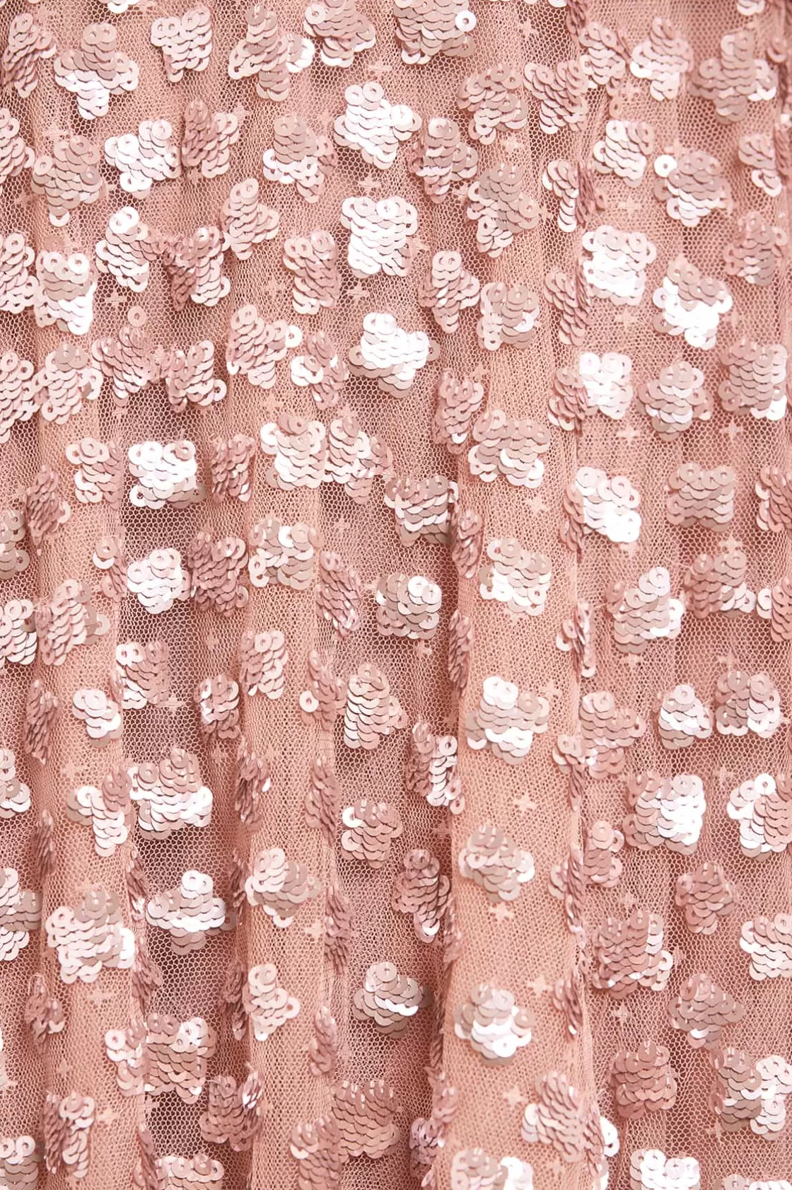 Needle & Thread Plus Size | Suknie Wieczorowe-Glisten Long Sleeve Ankle Gown Pink