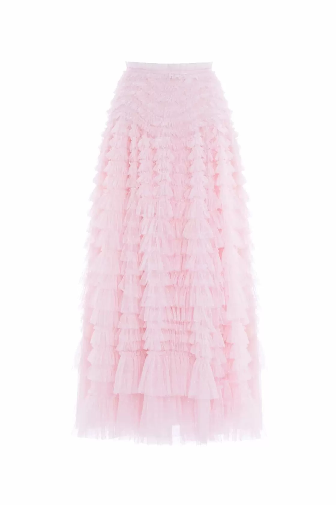 Needle & Thread Odpowiedzialnie Pozyskiwane | Spódnice-Hattie Ruffle Ankle Skirt Pink