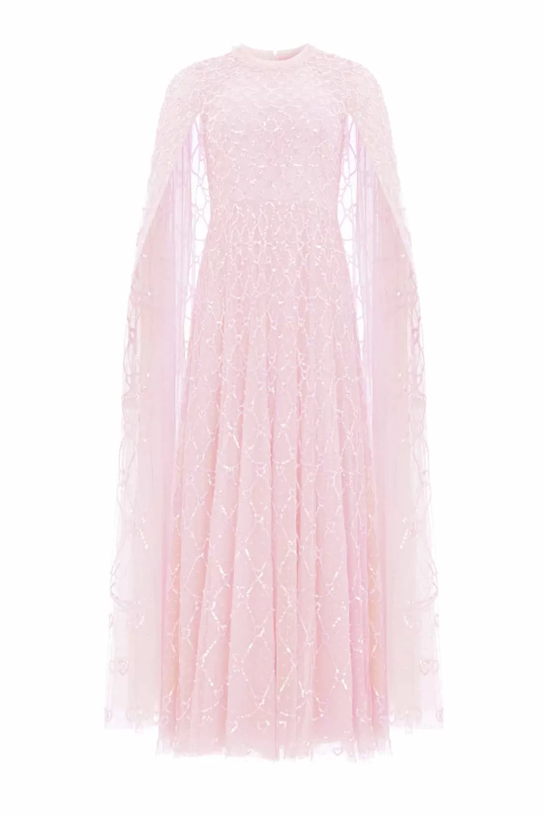 Needle & Thread Mamusia I Ja | Plus Size-Heart Lattice Ankle Gown Pink