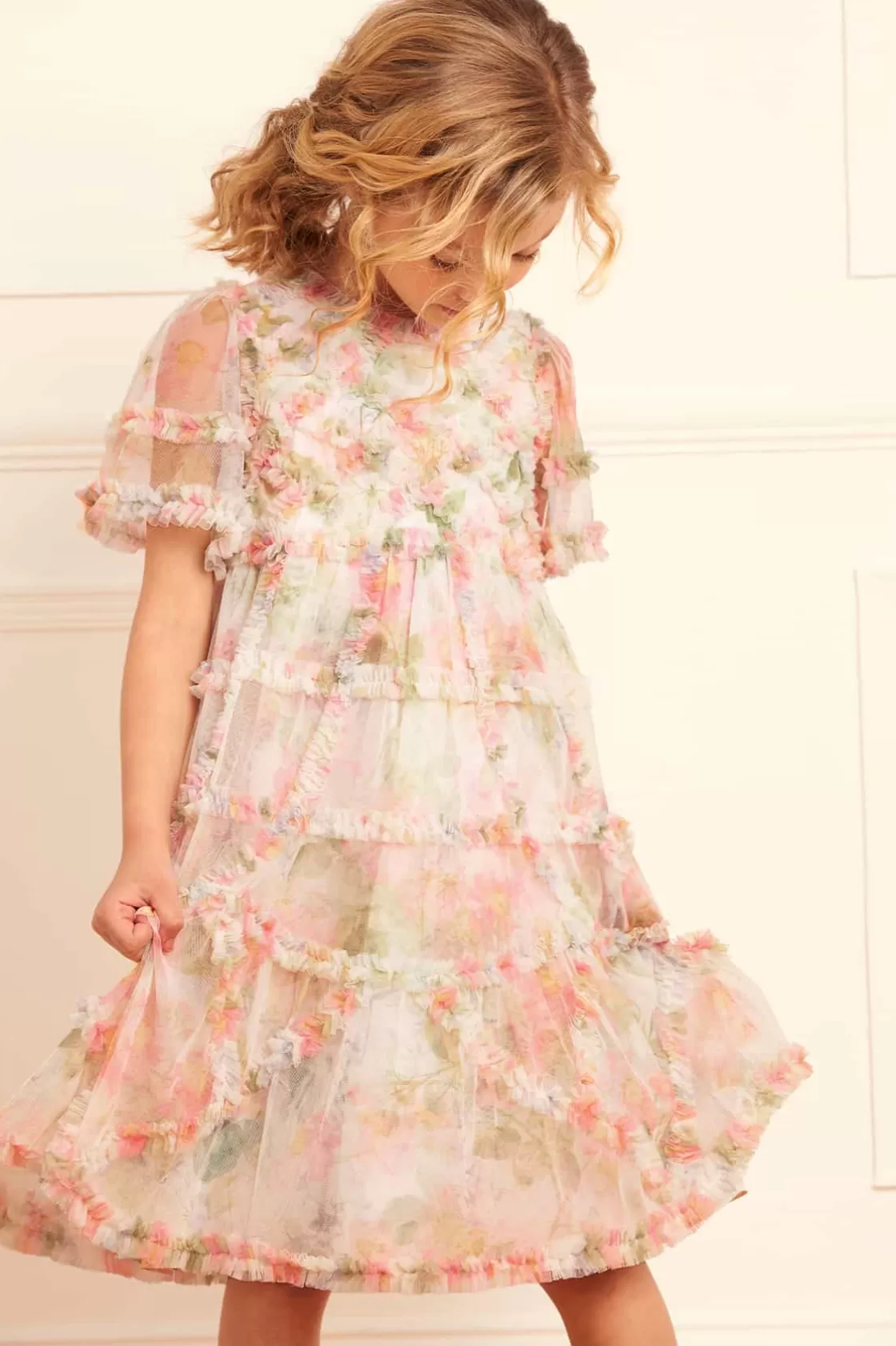 Needle & Thread Mamusia I Ja | Kids Printed Dresses-Immortal Rose Maeve Kids Dress Multi