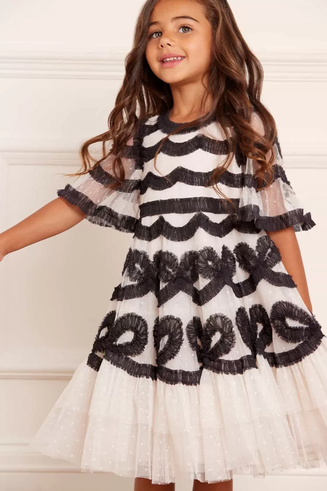 Needle & Thread Mamusia I Ja | Kids Responsibly Sourced-Ingrid Kids Dress Champagne