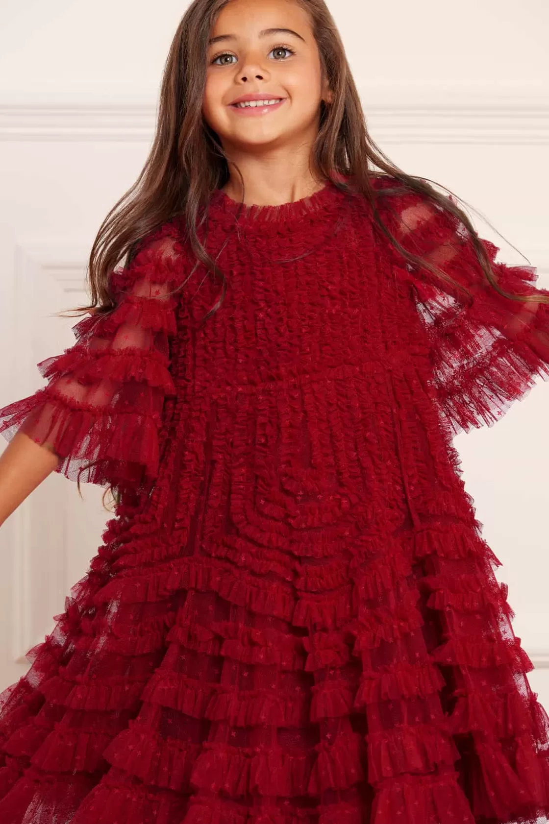 Needle & Thread Mamusia I Ja | Kids Responsibly Sourced-La Vie En Rose Kids Dress Red