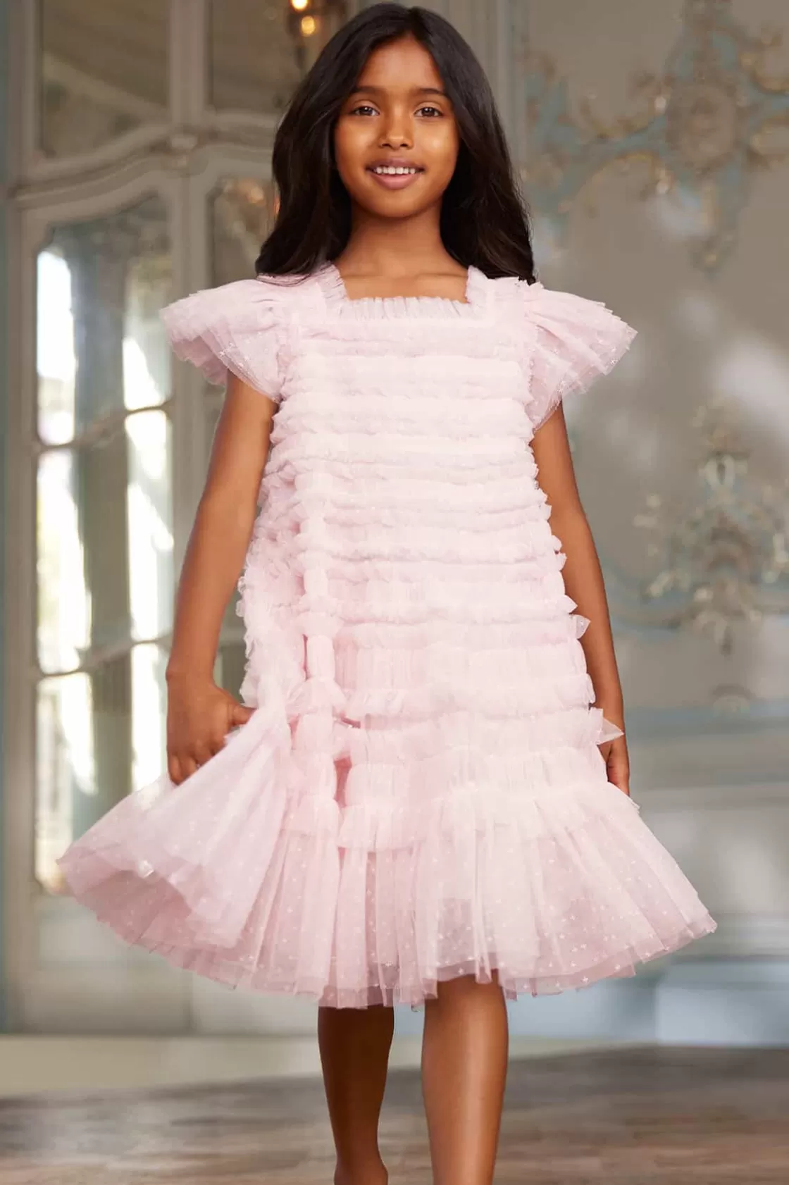 Needle & Thread Kids Responsibly Sourced | Odpowiedzialnie Pozyskiwane-Lisette Kids Dress Pink