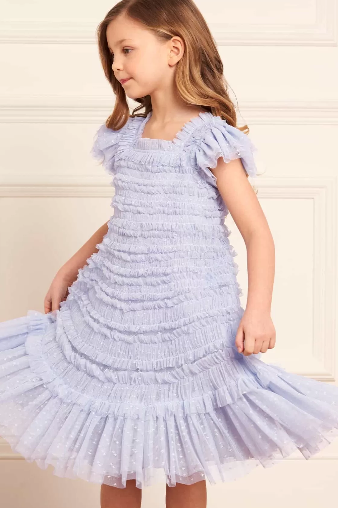 Needle & Thread Kids Responsibly Sourced | Odpowiedzialnie Pozyskiwane-Lisette Kids Dress Blue