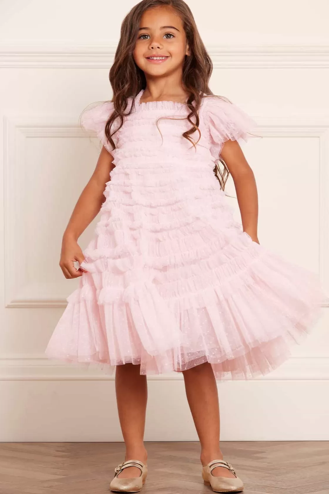 Needle & Thread Kids Responsibly Sourced | Odpowiedzialnie Pozyskiwane-Lisette Kids Dress Pink