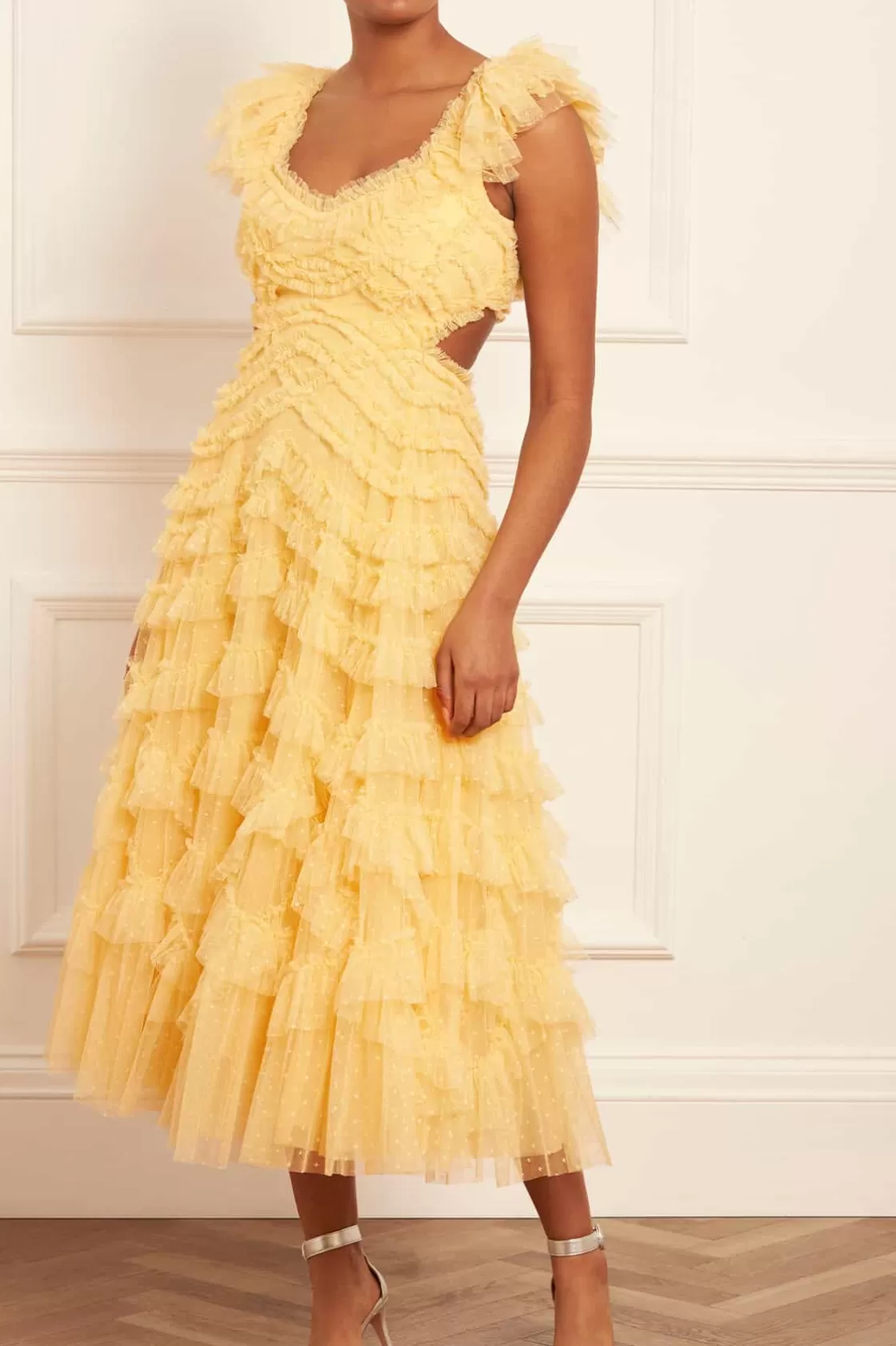 Needle & Thread Gość Weselny | Suknie Wieczorowe-Lola Backless Ballerina Dress Yellow