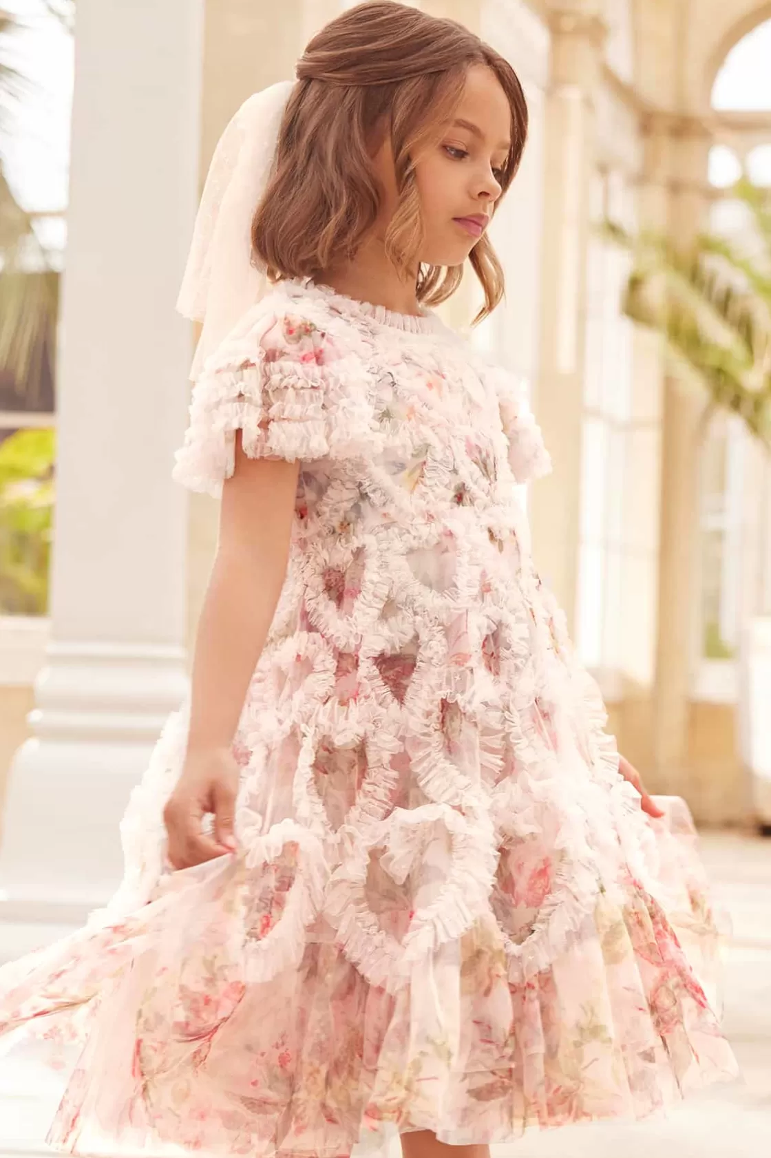 Needle & Thread Mamusia I Ja | Kids Printed Dresses-Paradise Garden Amorette Kids Dress Multi