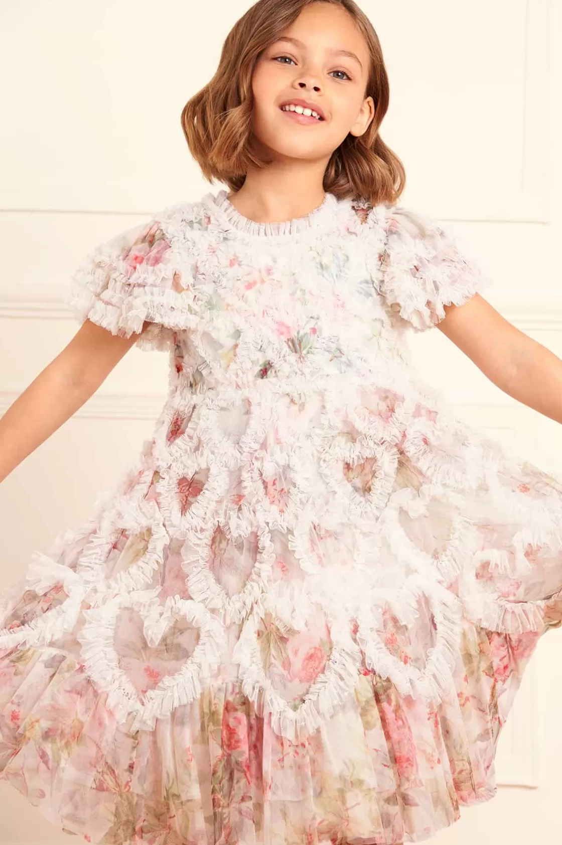 Needle & Thread Mamusia I Ja | Kids Printed Dresses-Paradise Garden Amorette Kids Dress Multi