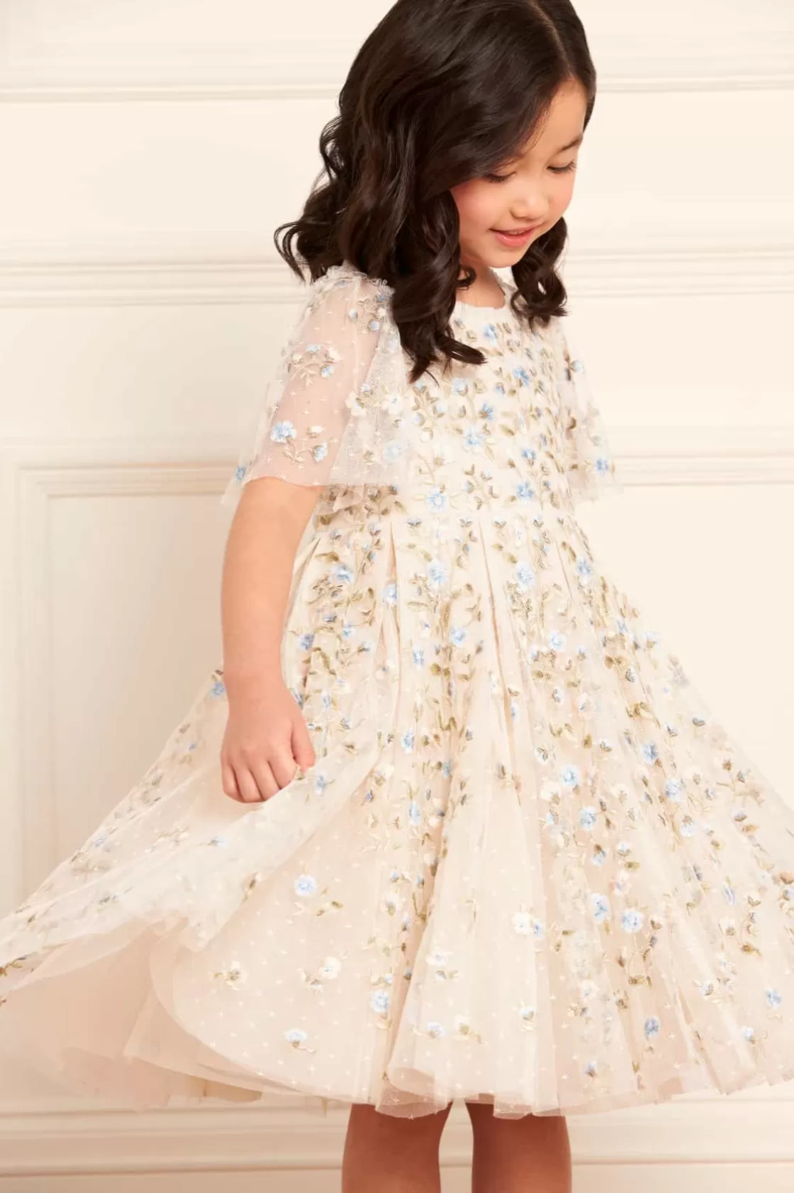 Needle & Thread Mamusia I Ja | Dziewczyna Z Kwiatami-Posy Pirouette Kids Prom Dress Champagne