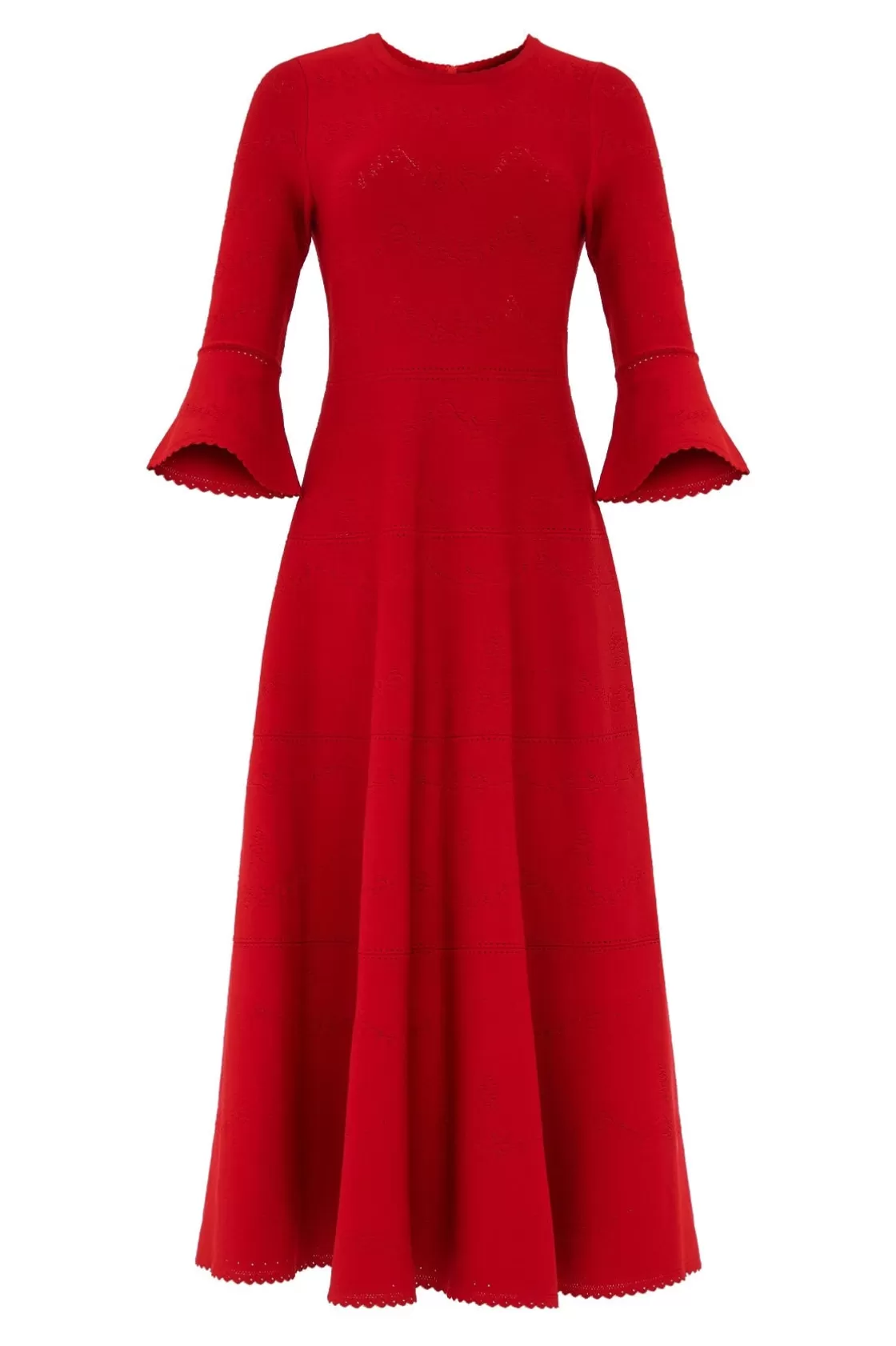 Needle & Thread Sukienki Dzienne | Sukienki-Pretty Pointelle Knit Ankle Gown Red