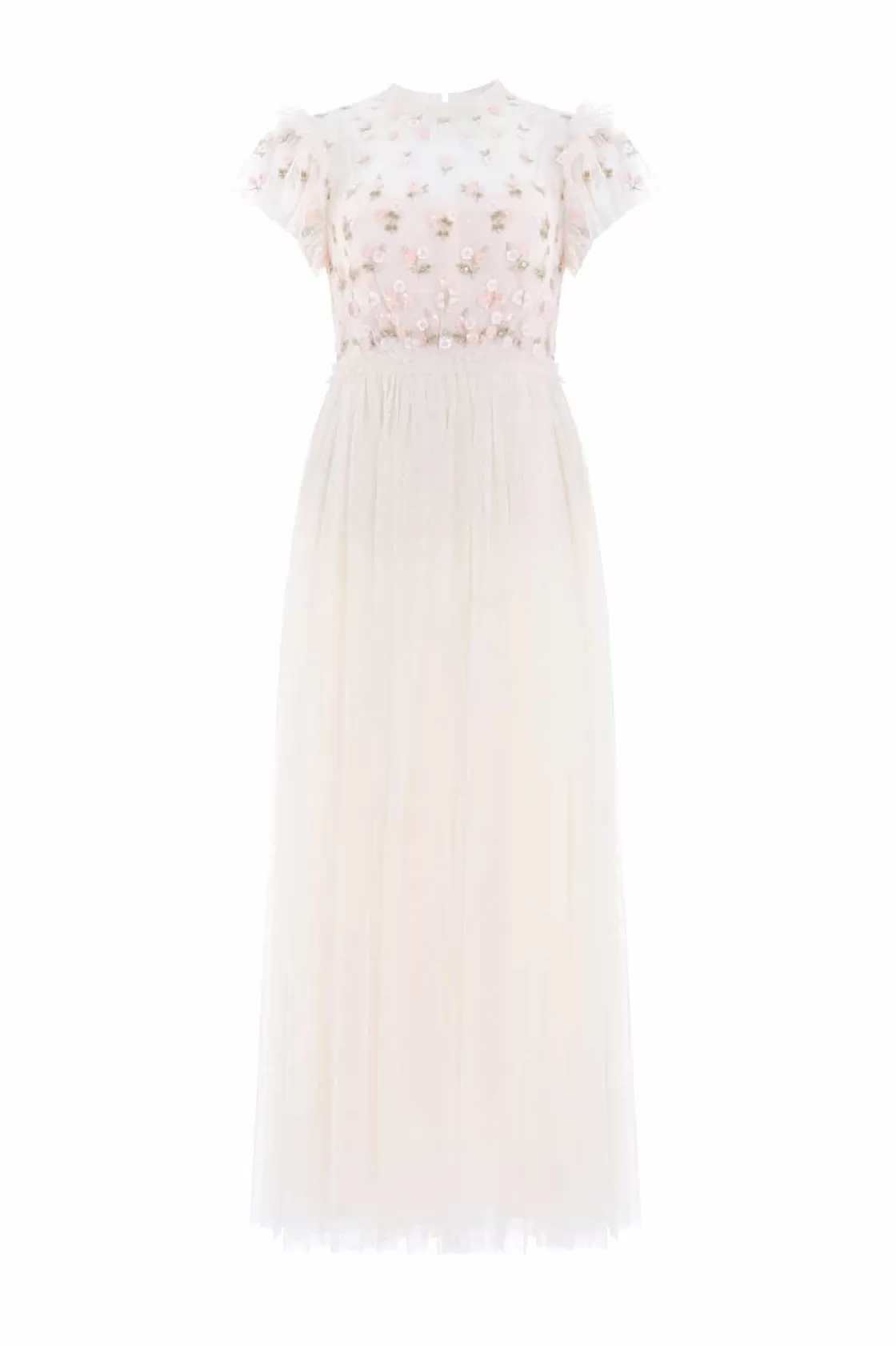 Needle & Thread Bridesmaid | Ozdobne Sukienki-Rococo Bodice Ankle Gown Champagne