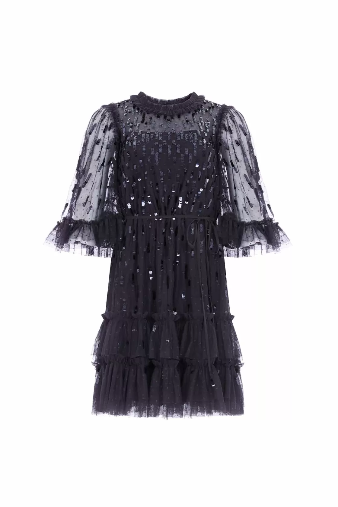 Needle & Thread Plus Size | Suknie Wieczorowe-Sequin Dash Mini Dress Black