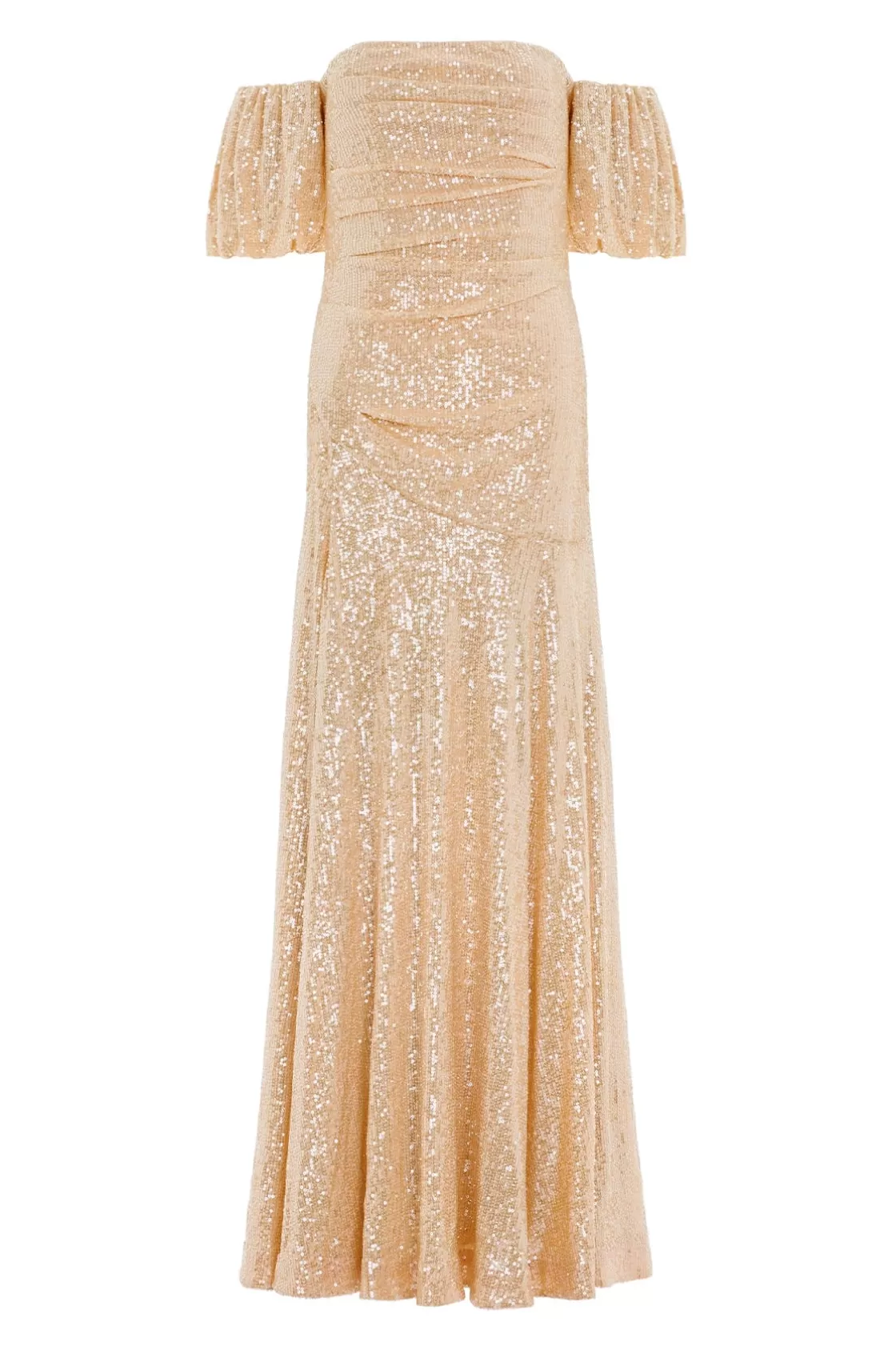 Needle & Thread Ozdobne Sukienki | Odpowiedzialnie Pozyskiwane-Sunbeam Valentina Off-Shoulder Gown Gold