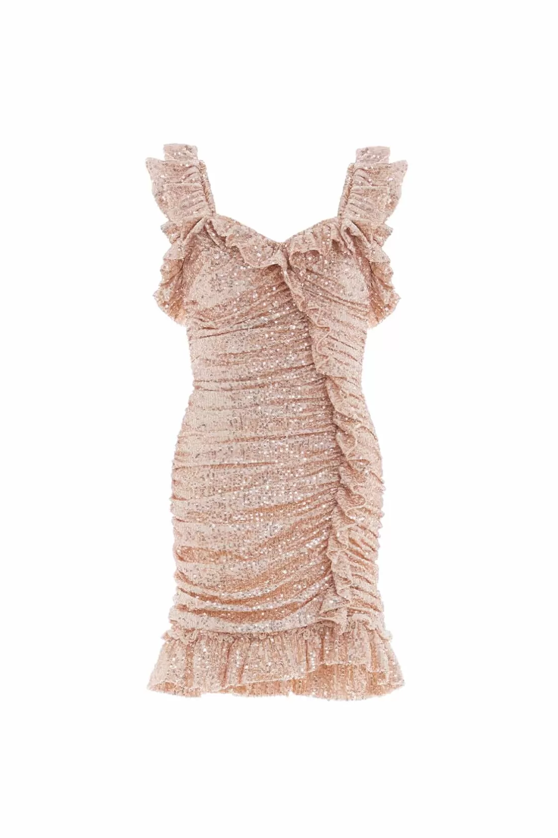 Needle & Thread Ozdobne Sukienki | Sukienki-Sunray Sequin Micro Mini Dress Gold