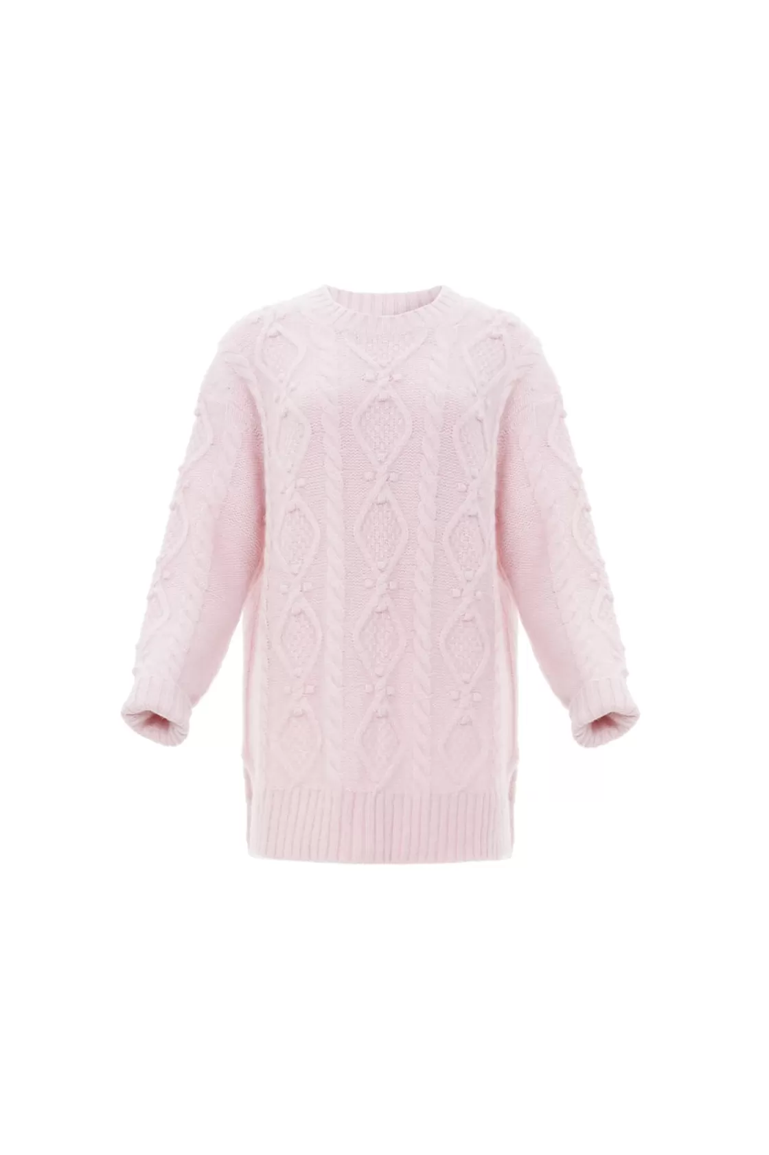 Needle & Thread Wyłącznie | Odzież Damska -Sylvie Cable Longline Jumper Pink