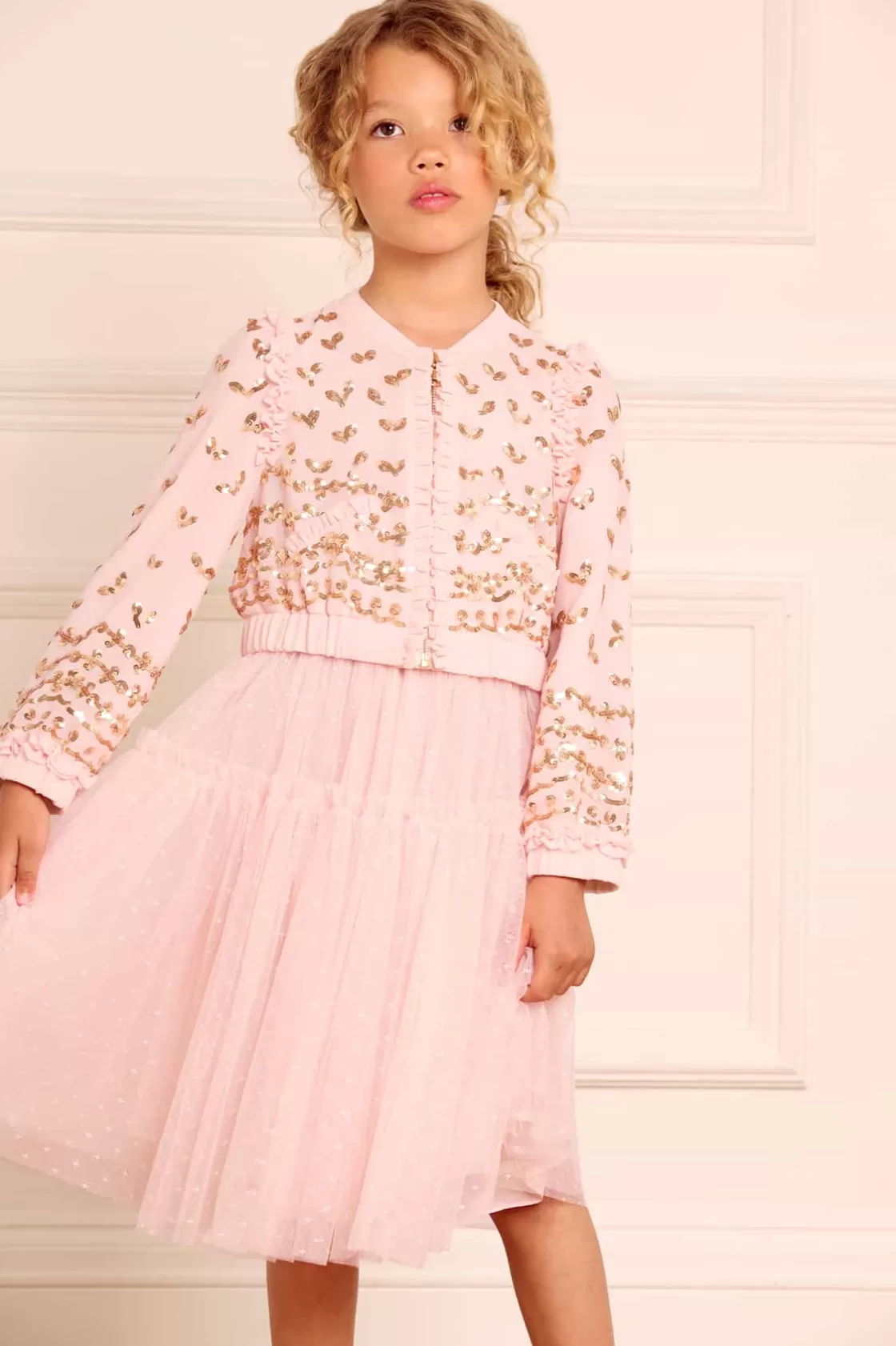 Needle & Thread Kids Responsibly Sourced | Odpowiedzialnie Pozyskiwane-Tulle Kids Skirt Pink