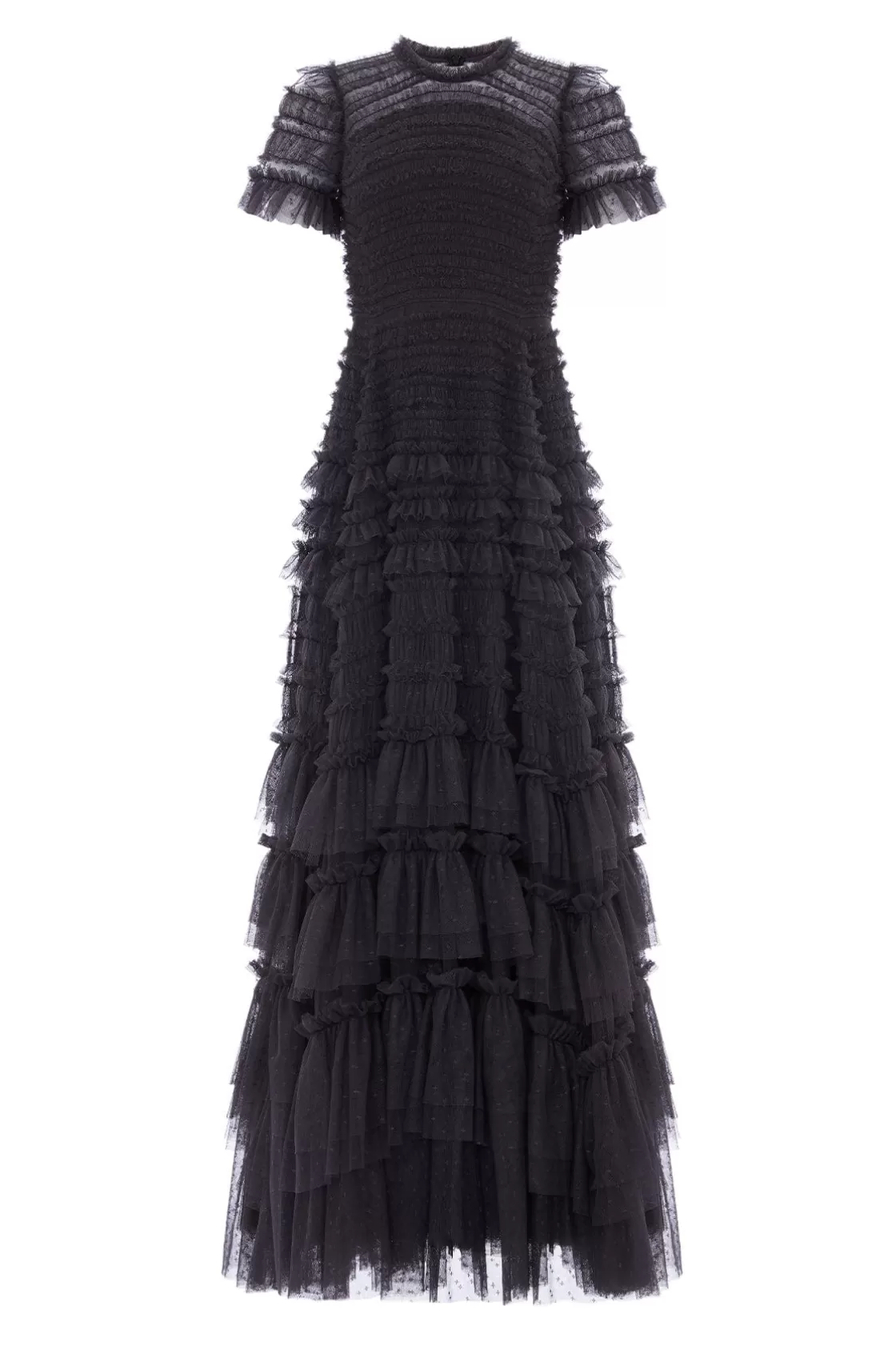 Needle & Thread Plus Size | Suknie Wieczorowe-Valentine Ruffle Gown Black