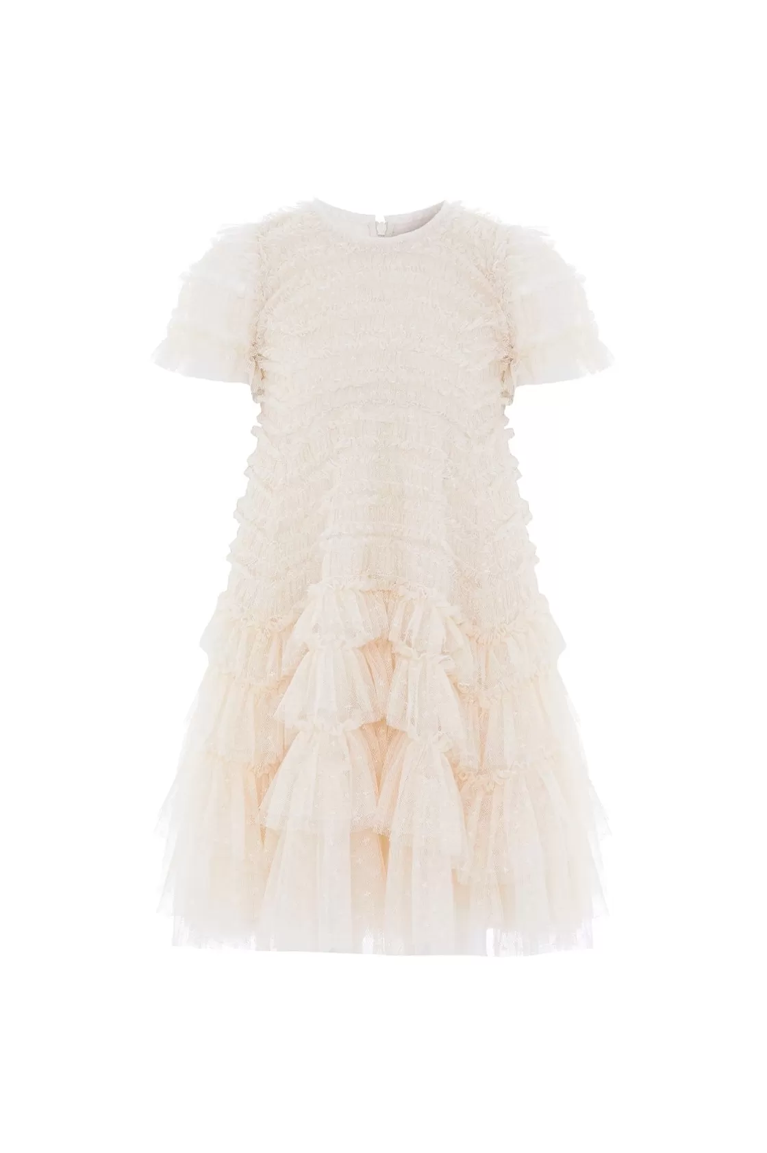 Needle & Thread Mamusia I Ja | Dziewczyna Z Kwiatami-Valentine Ruffle Kids Dress Champagne