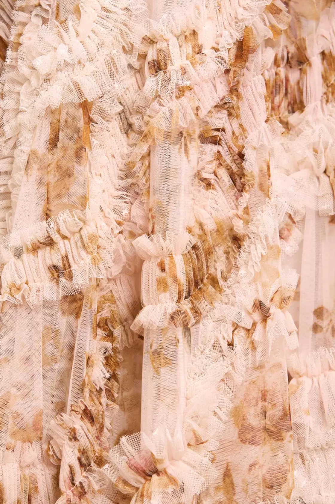 Needle & Thread Suknie Wieczorowe | Sukienki Drukowane-Vintage Rose Aaliyah One-Shoulder Ballerina Dress Multi