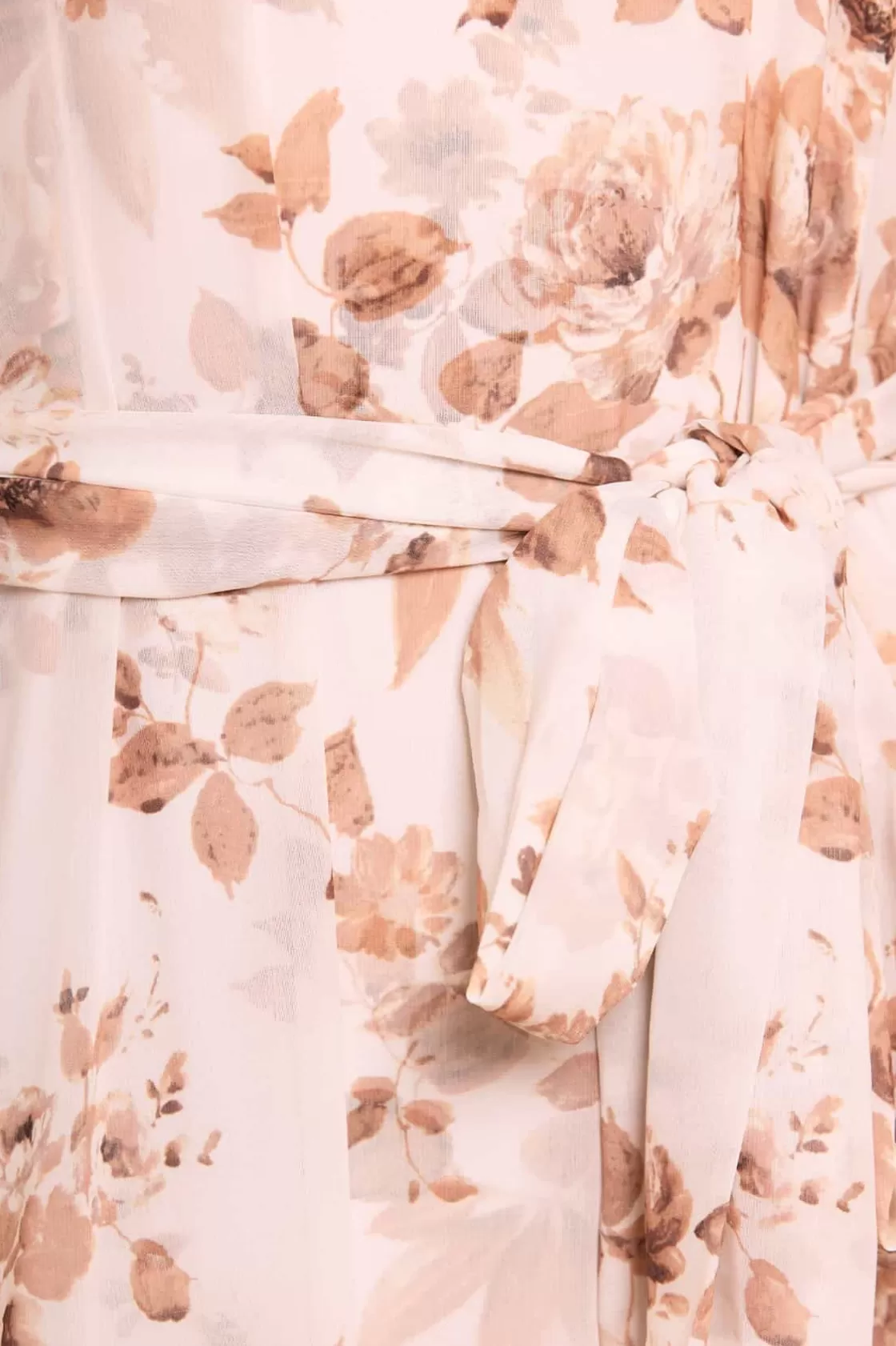Needle & Thread Gość Weselny | Plus Size-Vintage Rose Chiffon Round Neck Ankle Gown Multi