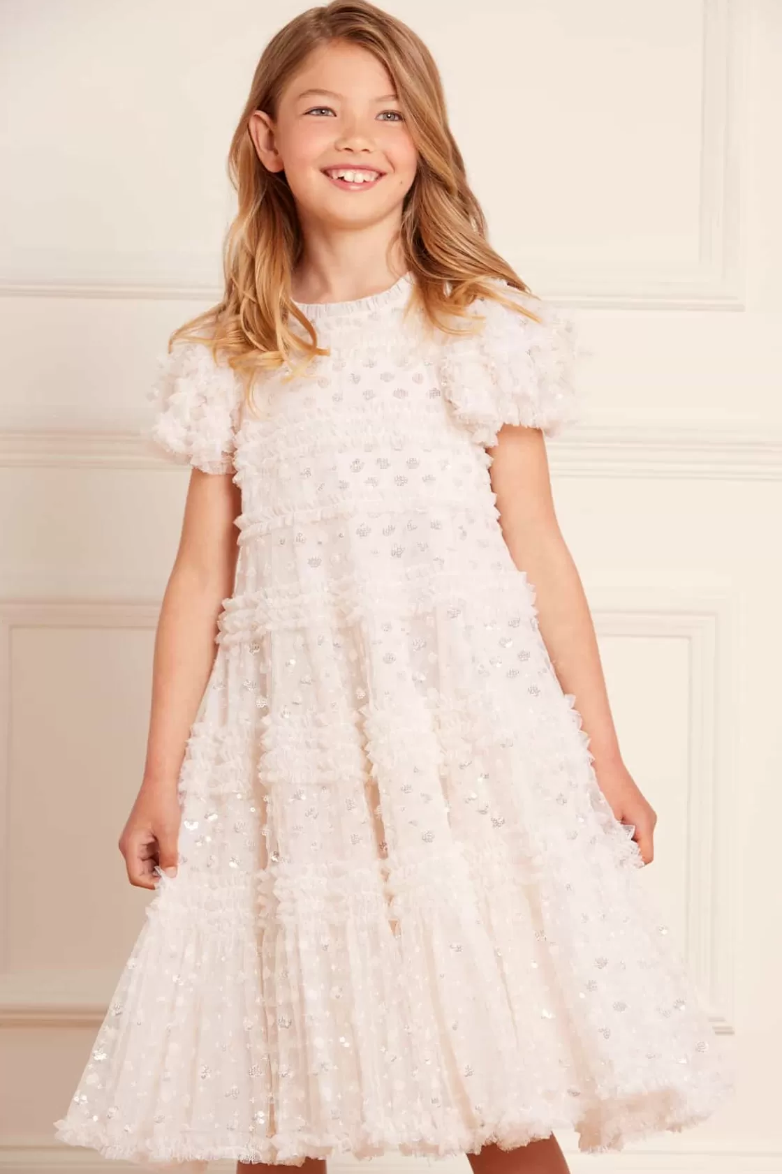 Needle & Thread Mamusia I Ja | Dziewczyna Z Kwiatami-Vivian Kids Dress Champagne