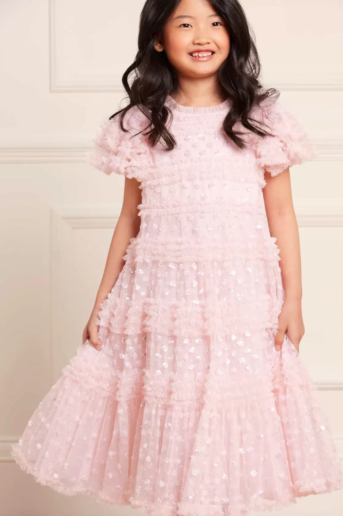 Needle & Thread Kids Responsibly Sourced | Odpowiedzialnie Pozyskiwane-Vivian Kids Dress Pink