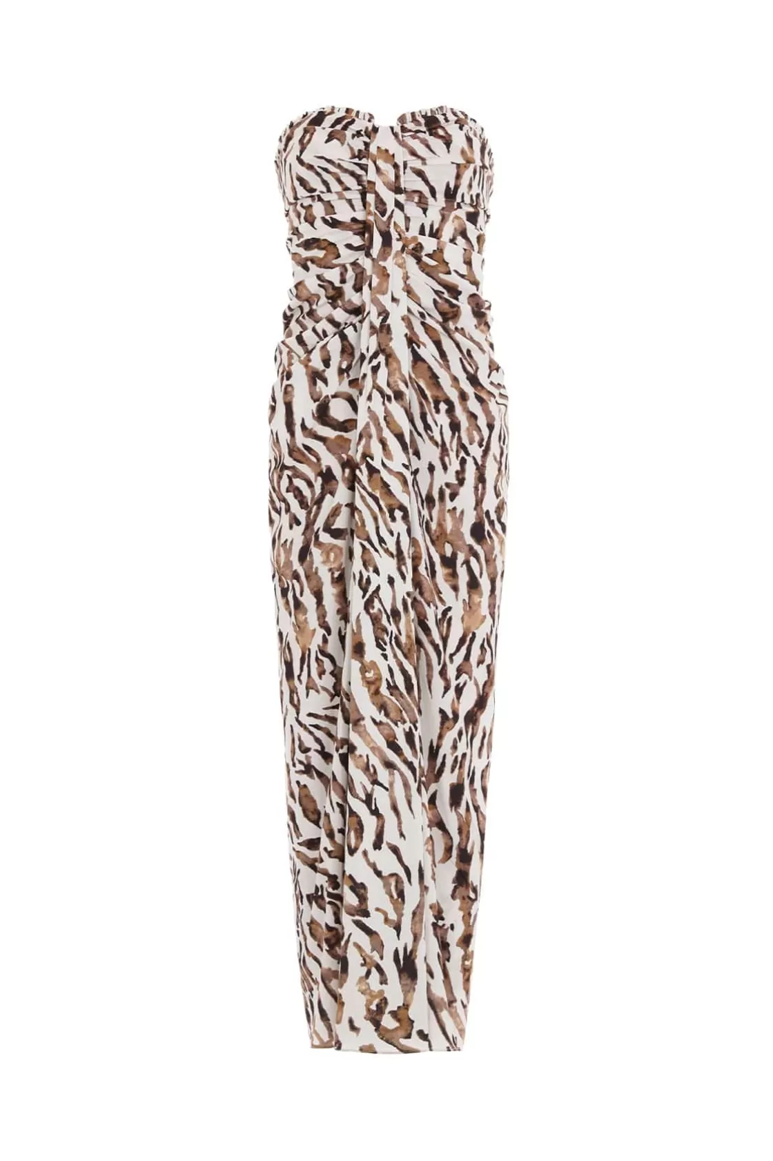 Needle & Thread Sukienki Dzienne | Sukienki Drukowane-Zebra Crepe Strapless Ankle Gown Multi