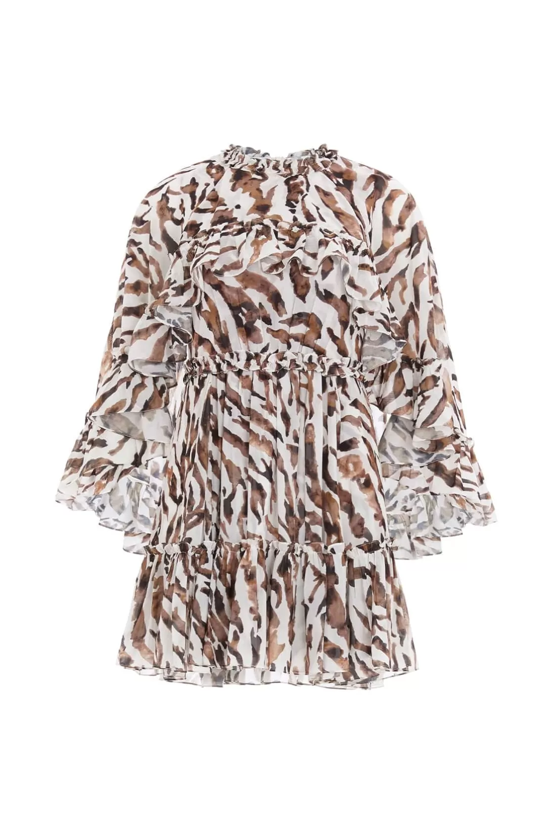 Needle & Thread Plus Size | Sukienki Dzienne-Zebra Harper Chiffon Cape Micro Mini Dress Multi